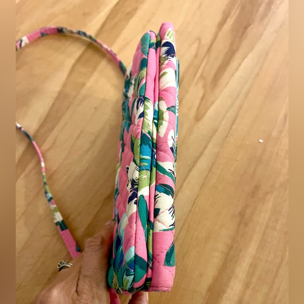 Vera Bradley Bag tropical Wristlet Clutch Shoulder Crossbody Floral Pink - Picture 7 of 13